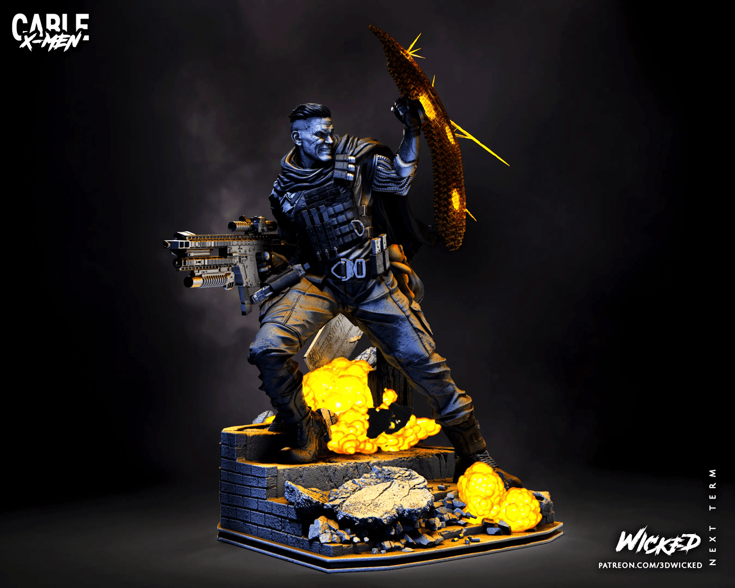 Cable Figure by Wicked 3DHeroFigure