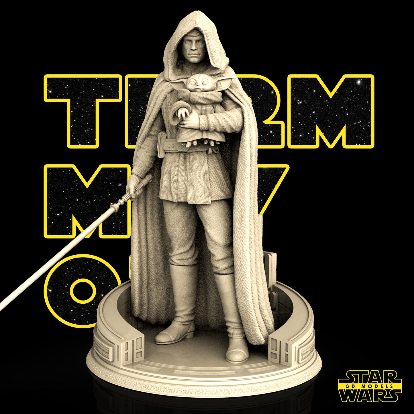 Luke Skywalker Figure by Star Wars – High Quality 3D Collectible Statue 3DHeroFigure