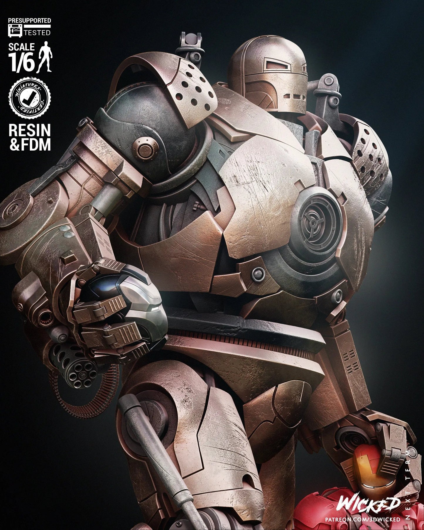 Iron Monger Ironman Diorama Figure by Wicked 3DHeroFigure