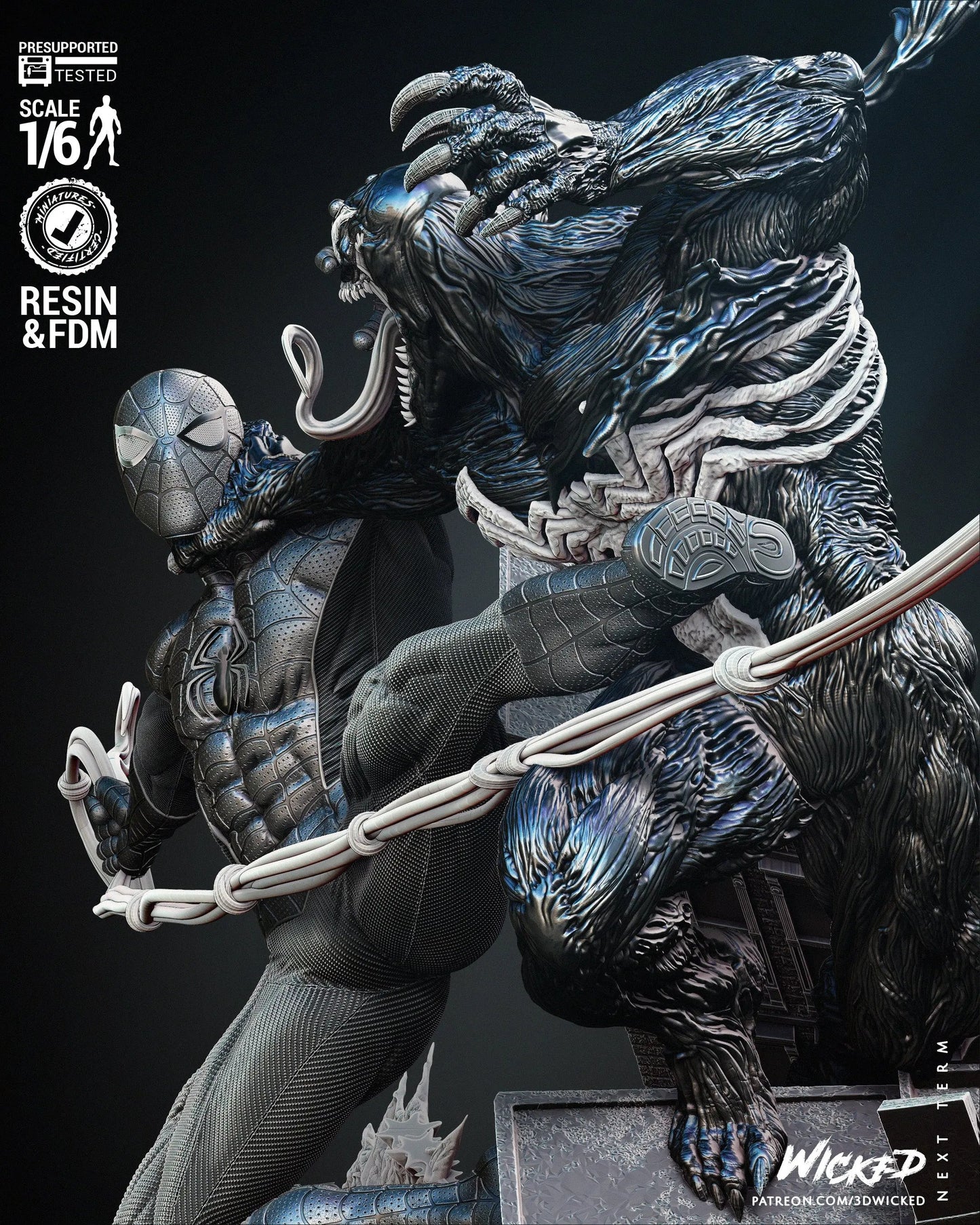 Venom Spiderman Diorama Figure by Wicked 3DHeroFigure