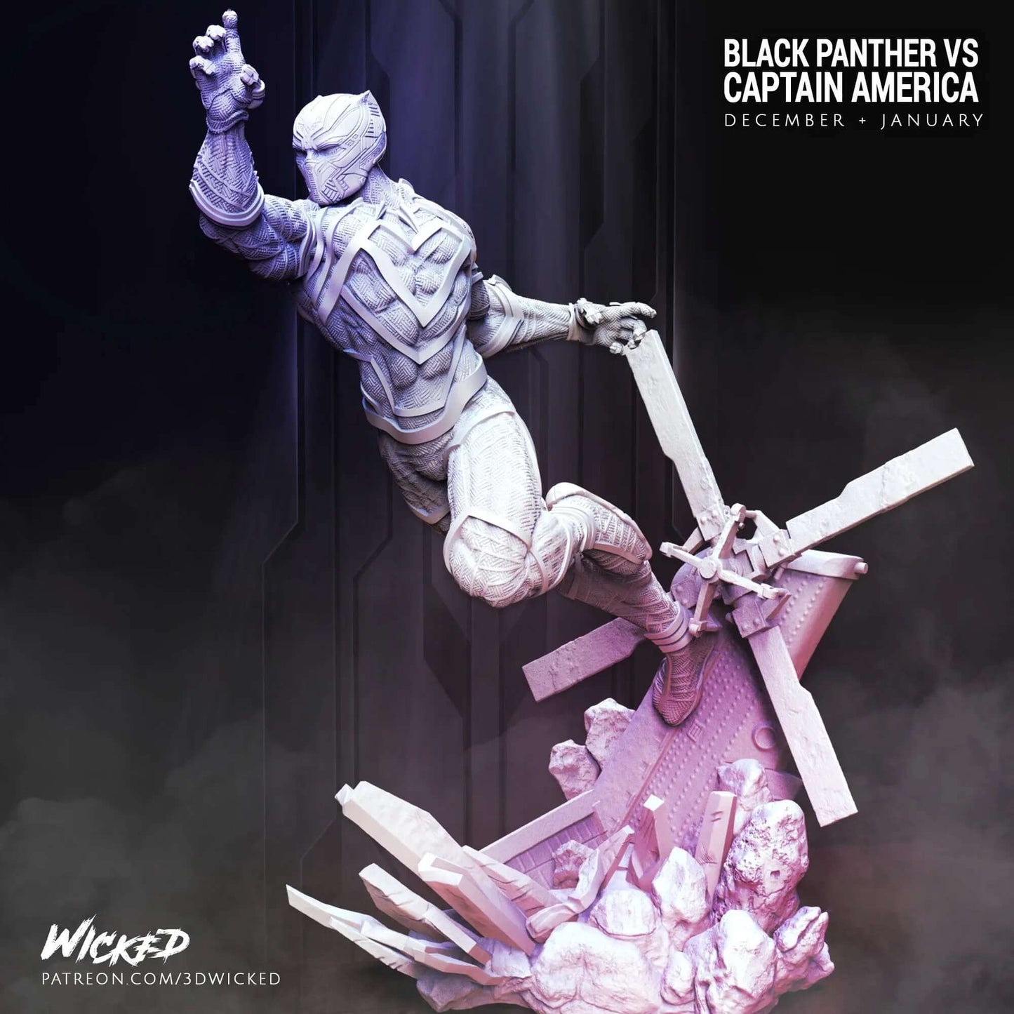 Black Panther Figure by Wicked 3DHeroFigure