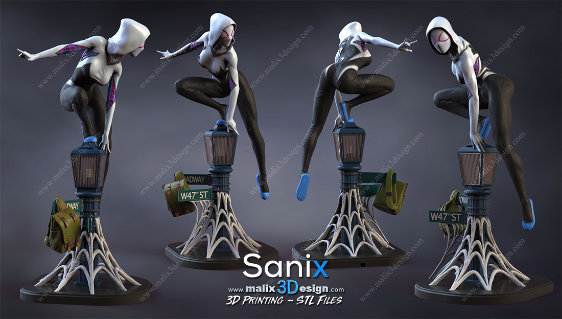Spider Gwen Figure by Sanix 3DHeroFigure
