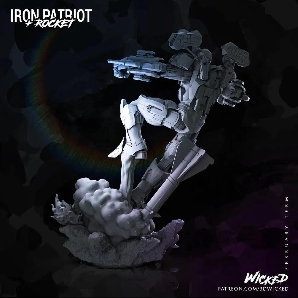 Iron Patriot Figure by Wicked 3DHeroFigure