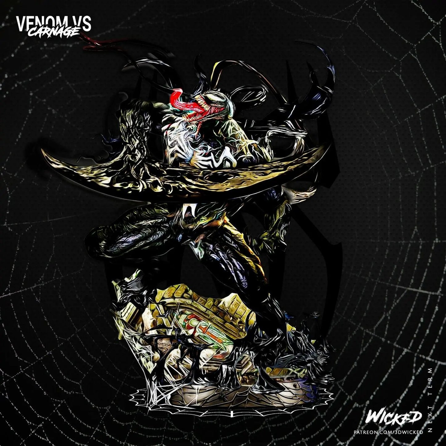 Venom Carnage Diorama Figure by Wicked 3DHeroFigure