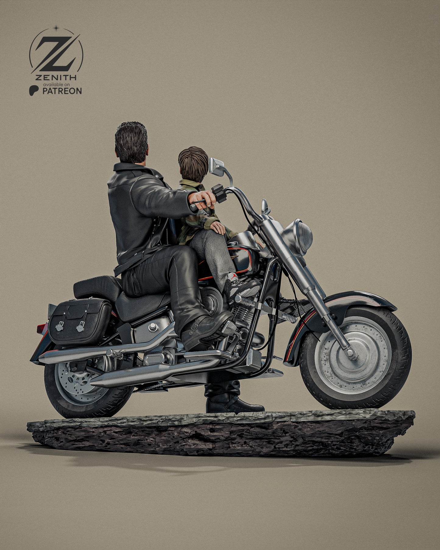 Terminator John Connor Diorama Figure 3DHeroFigure