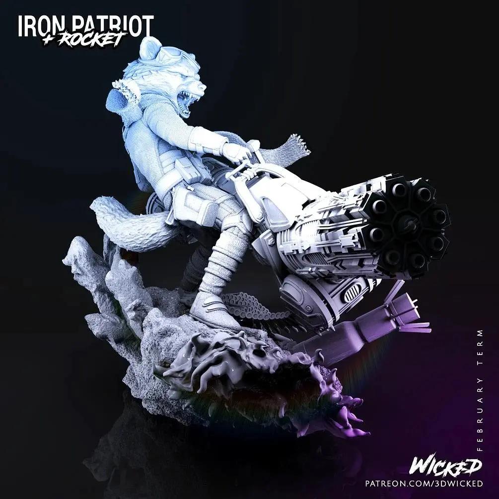 Rocket Raccoon Figure by Wicked 3DHeroFigure