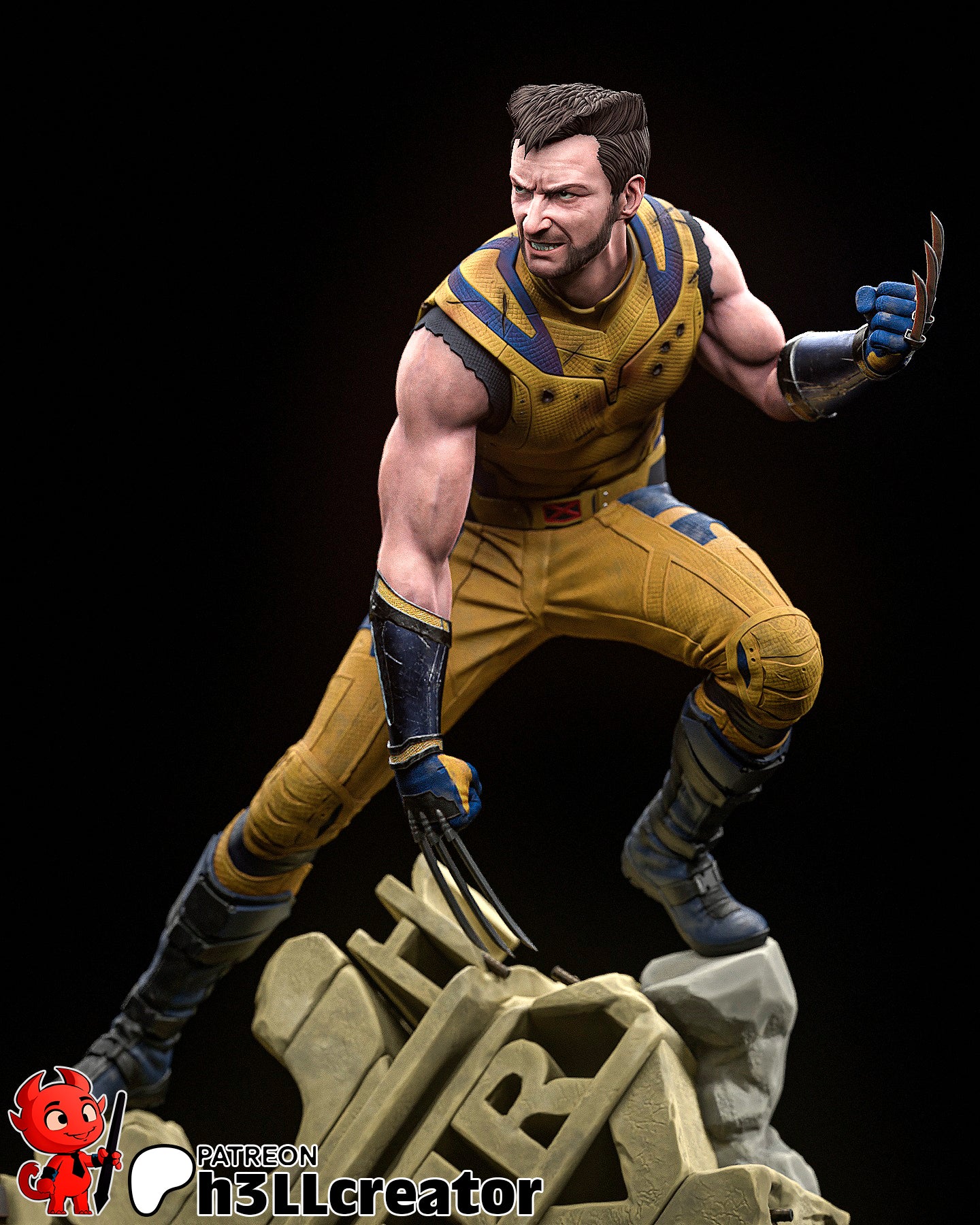 Wolverine Figure – High Quality 3D Collectible Statue 3DHeroFigure