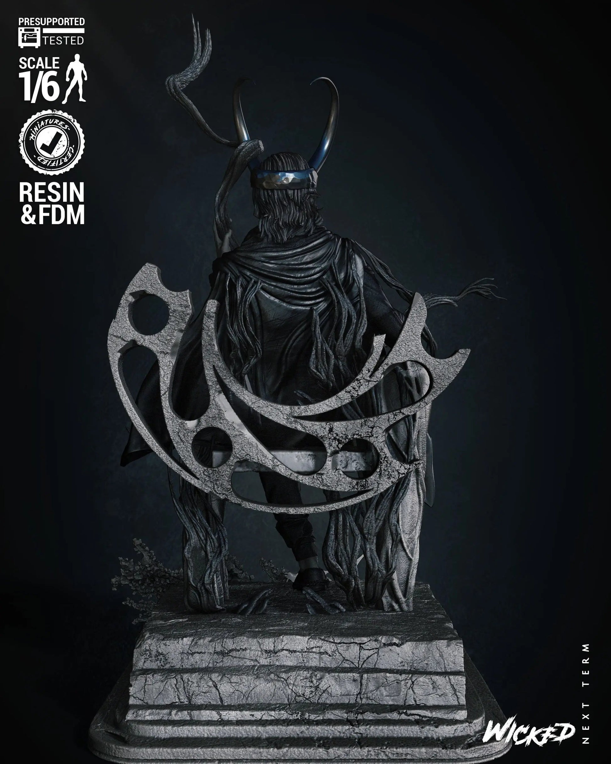 Loki Throne Figure by Wicked 3DHeroFigure