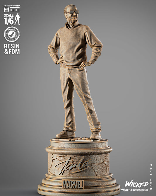 Stan Lee Figure by Wicked – High Quality 3D Collectible Statue 3DHeroFigure