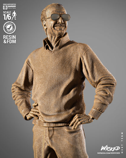Stan Lee Figure by Wicked – High Quality 3D Collectible Statue 3DHeroFigure