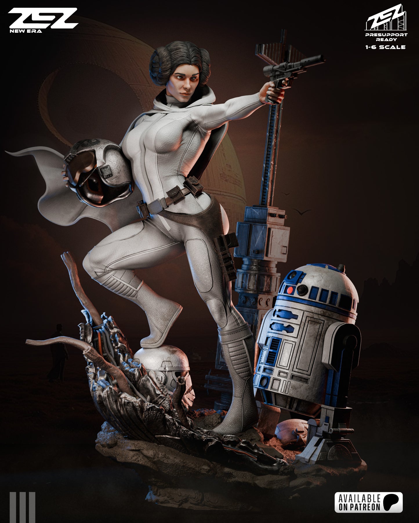 Princess Leia Figure by ZEZ Studios – High Quality 3D Collectible Statue 3DHeroFigure