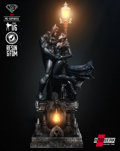 Batman Catwoman Diorama Figure by B3DSERK 3DHeroFigure