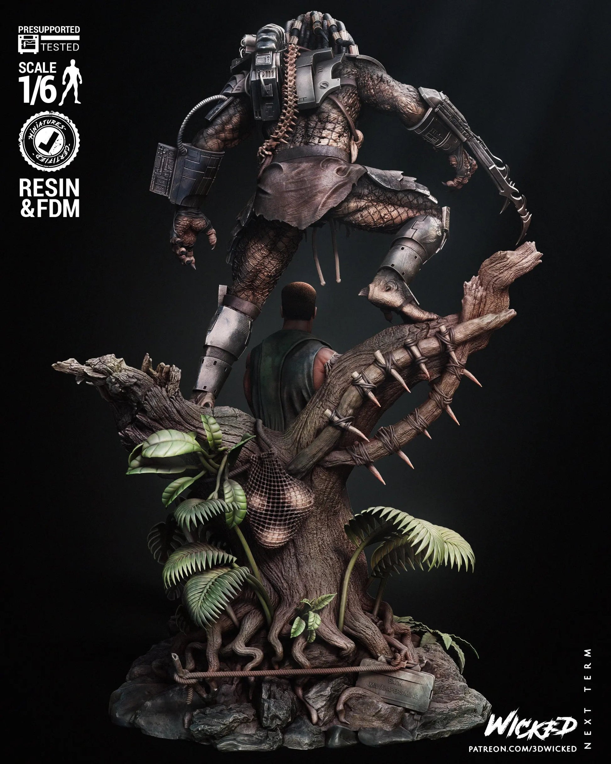 Predator Dutch Diorama Figure by Wicked 3DHeroFigure