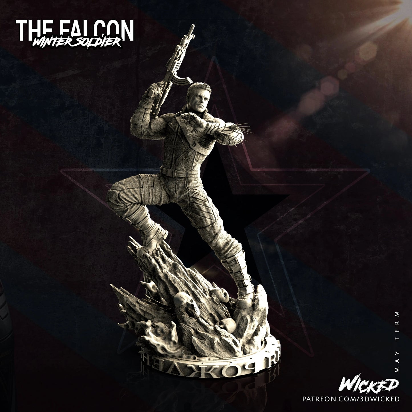 Winter Soldier Figure by Wicked 3DHeroFigure