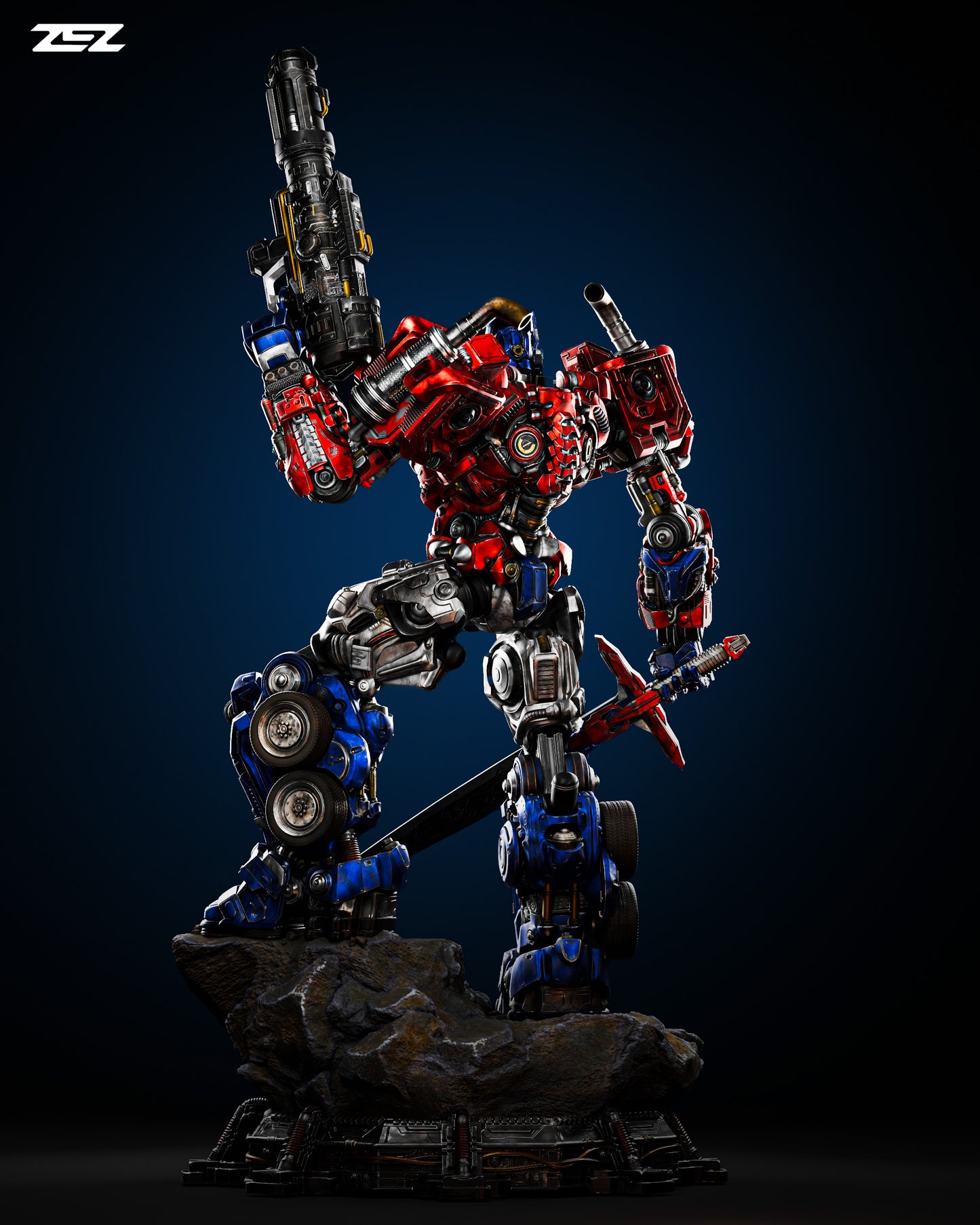 Optimus Prime Figure by ZEZ Studios – High Quality 3D Collectible Statue 3DHeroFigure