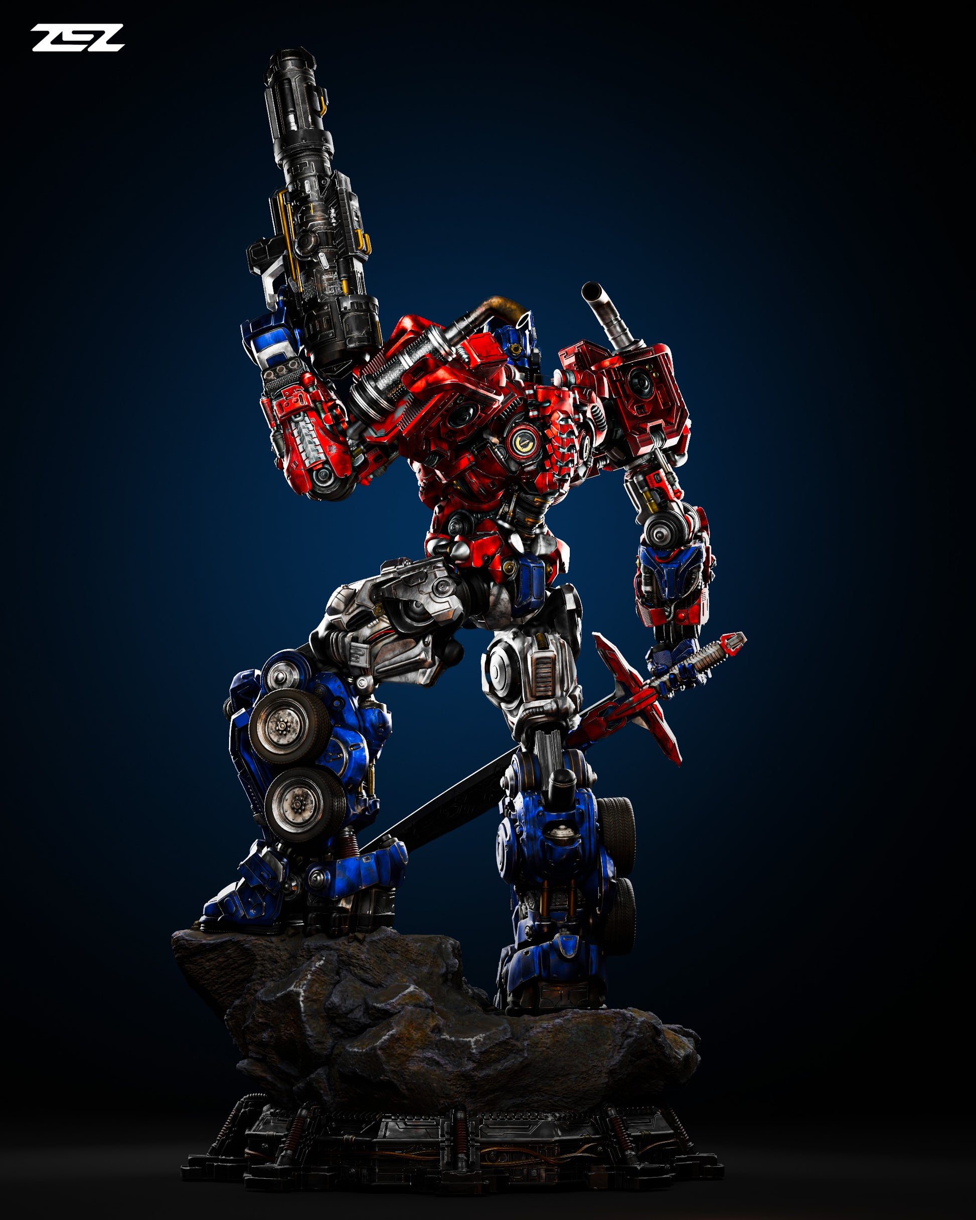 Optimus Prime Figure by ZEZ Studios – High Quality 3D Collectible Statue 3DHeroFigure