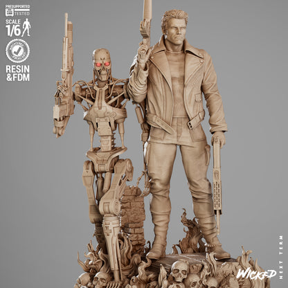 Terminator Diorama Figure by Wicked – High Quality 3D Collectible Statue 3DHeroFigure