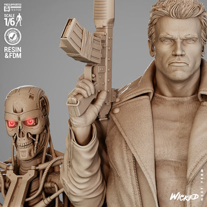Terminator Diorama Figure by Wicked – High Quality 3D Collectible Statue 3DHeroFigure