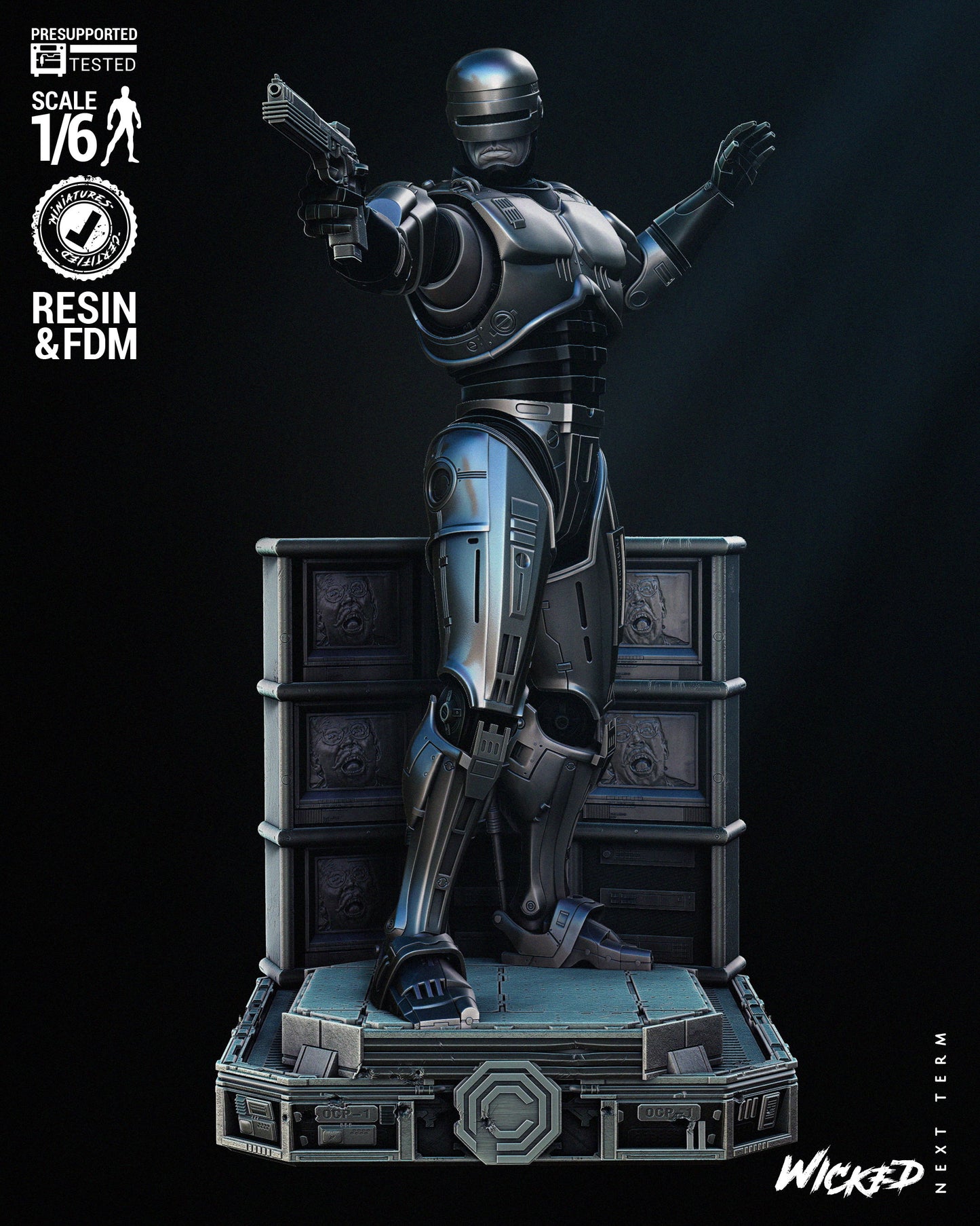 Robocop Figure by Wicked – High Quality 3D Collectible Statue 3DHeroFigure