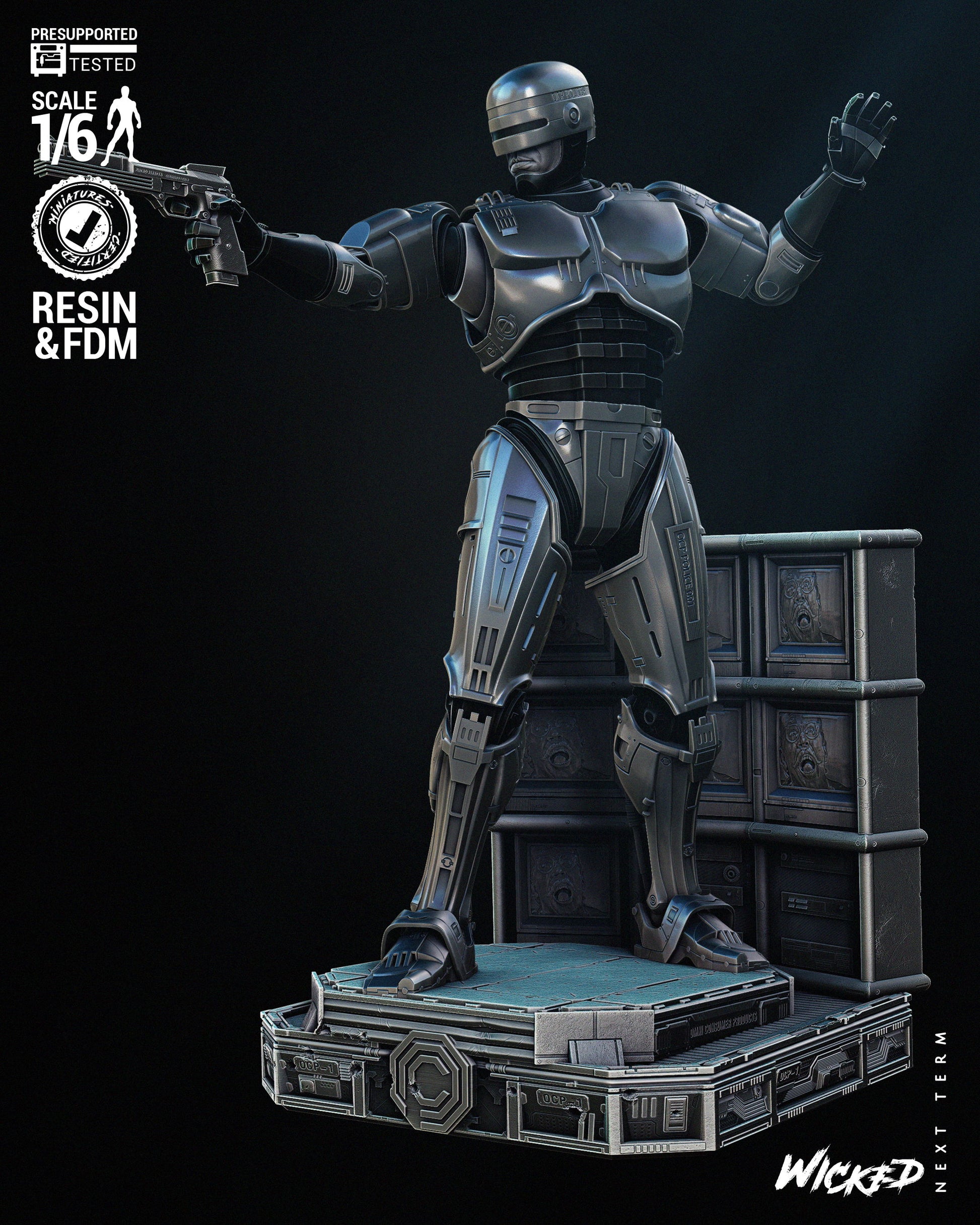 Robocop Figure by Wicked – High Quality 3D Collectible Statue 3DHeroFigure