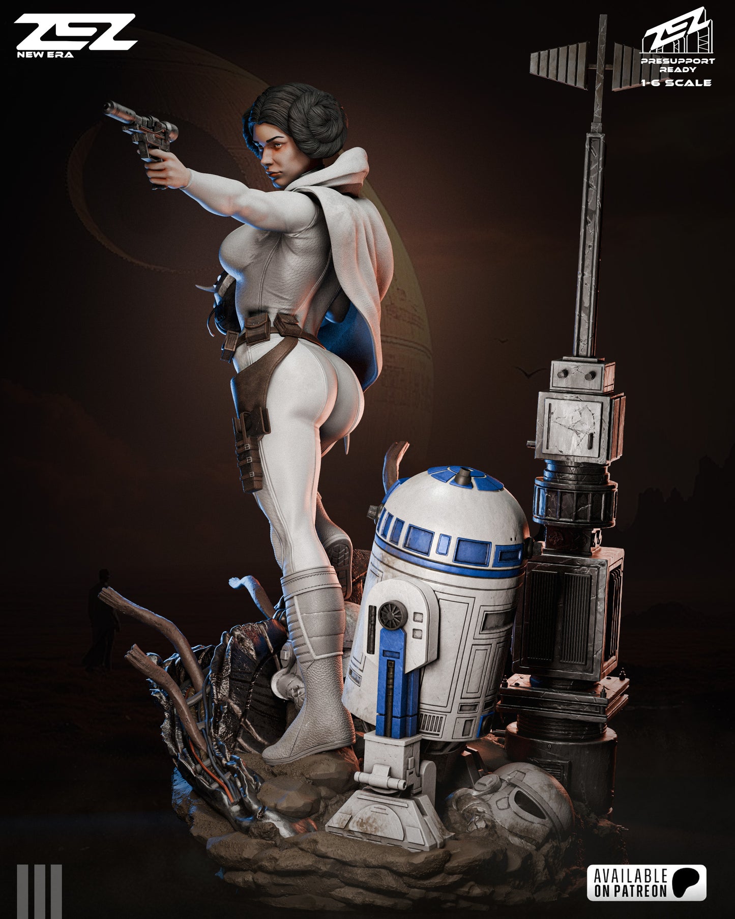 Princess Leia Figure by ZEZ Studios – High Quality 3D Collectible Statue 3DHeroFigure