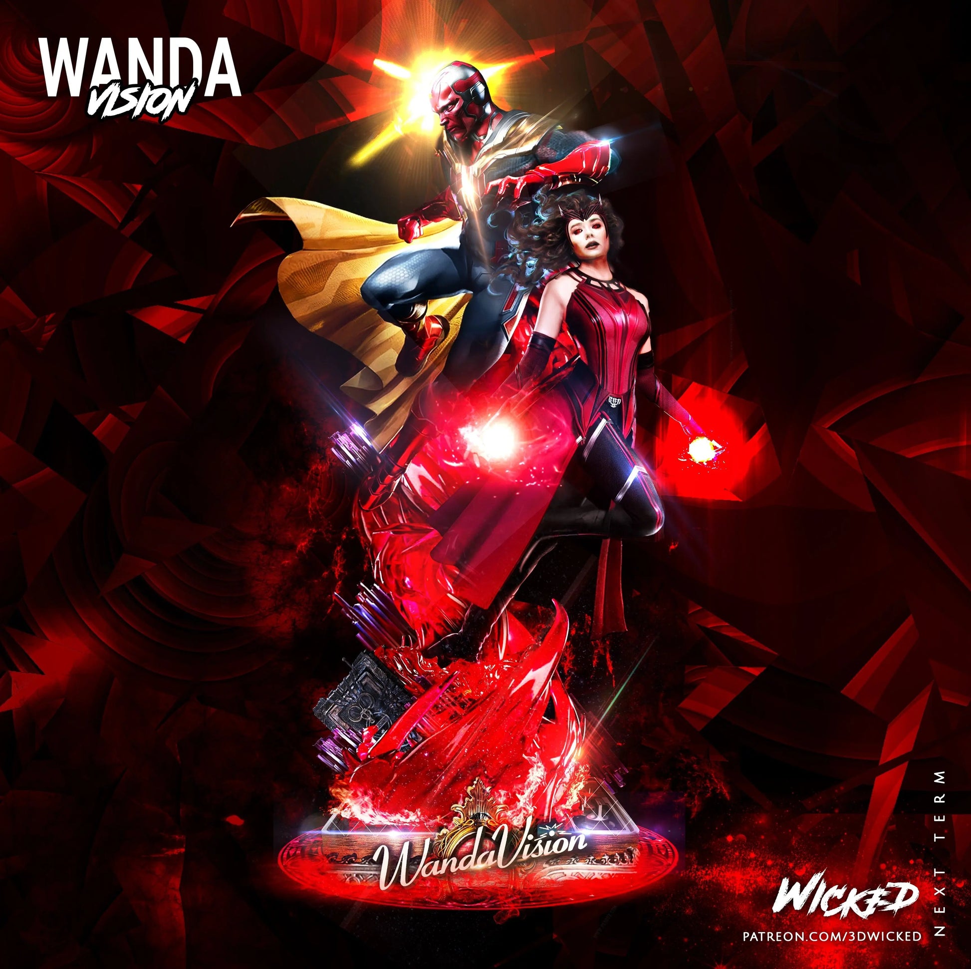 Wanda Vision Diorama Figure by Wicked 3DHeroFigure