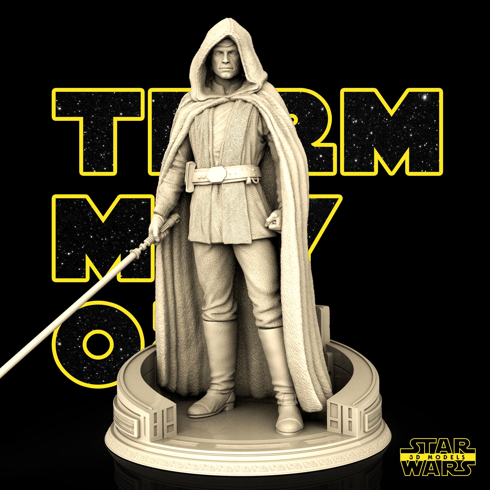 Luke Skywalker Figure by Star Wars – High Quality 3D Collectible Statue 3DHeroFigure