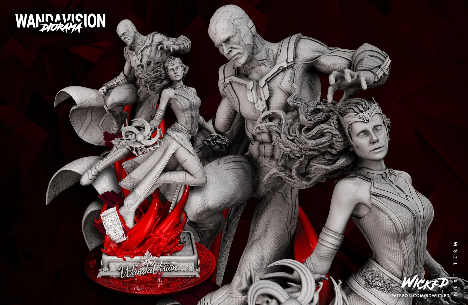 Wanda Vision Diorama Figure by Wicked 3DHeroFigure