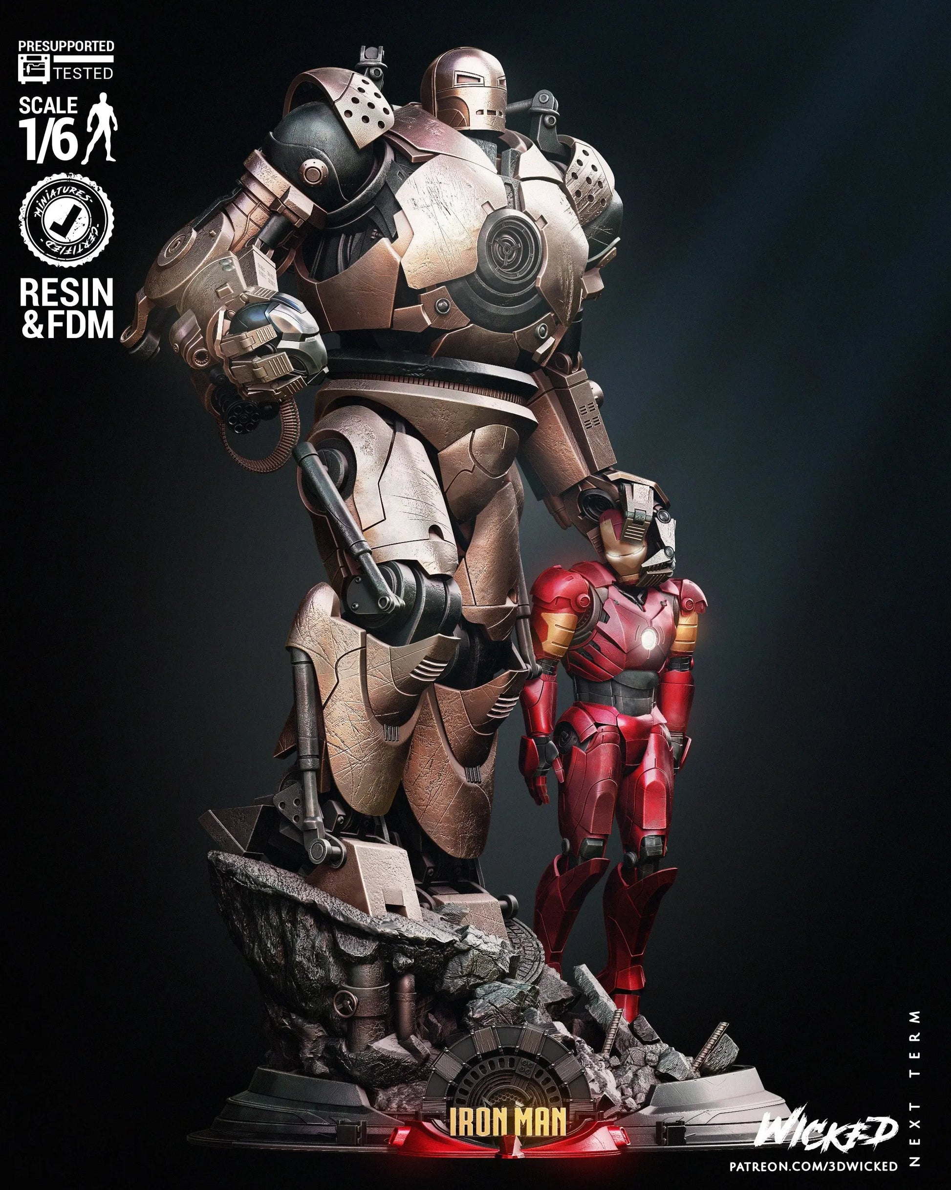 Iron Monger Ironman Diorama Figure by Wicked 3DHeroFigure