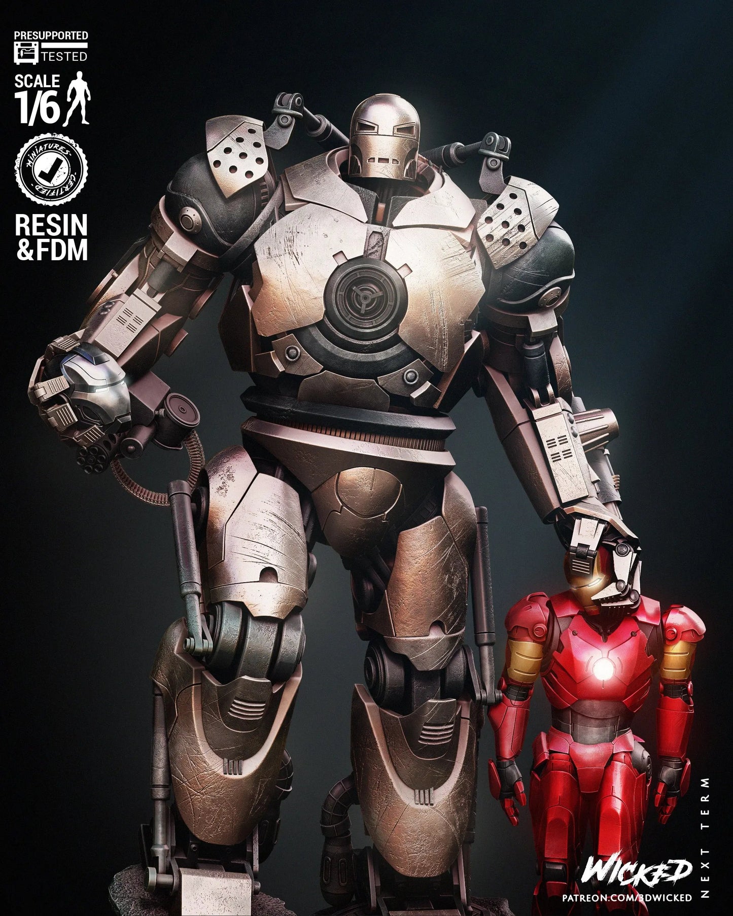 Iron Monger Ironman Diorama Figure by Wicked 3DHeroFigure