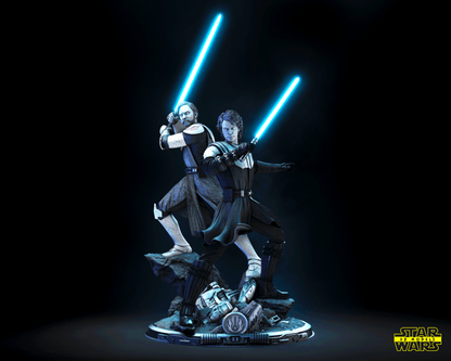 Anakin Obi Wan Diorama Figure by Star Wars – High Quality 3D Collectible Statue 3DHeroFigure
