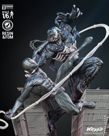 Venom Spiderman Diorama Figure by Wicked 3DHeroFigure