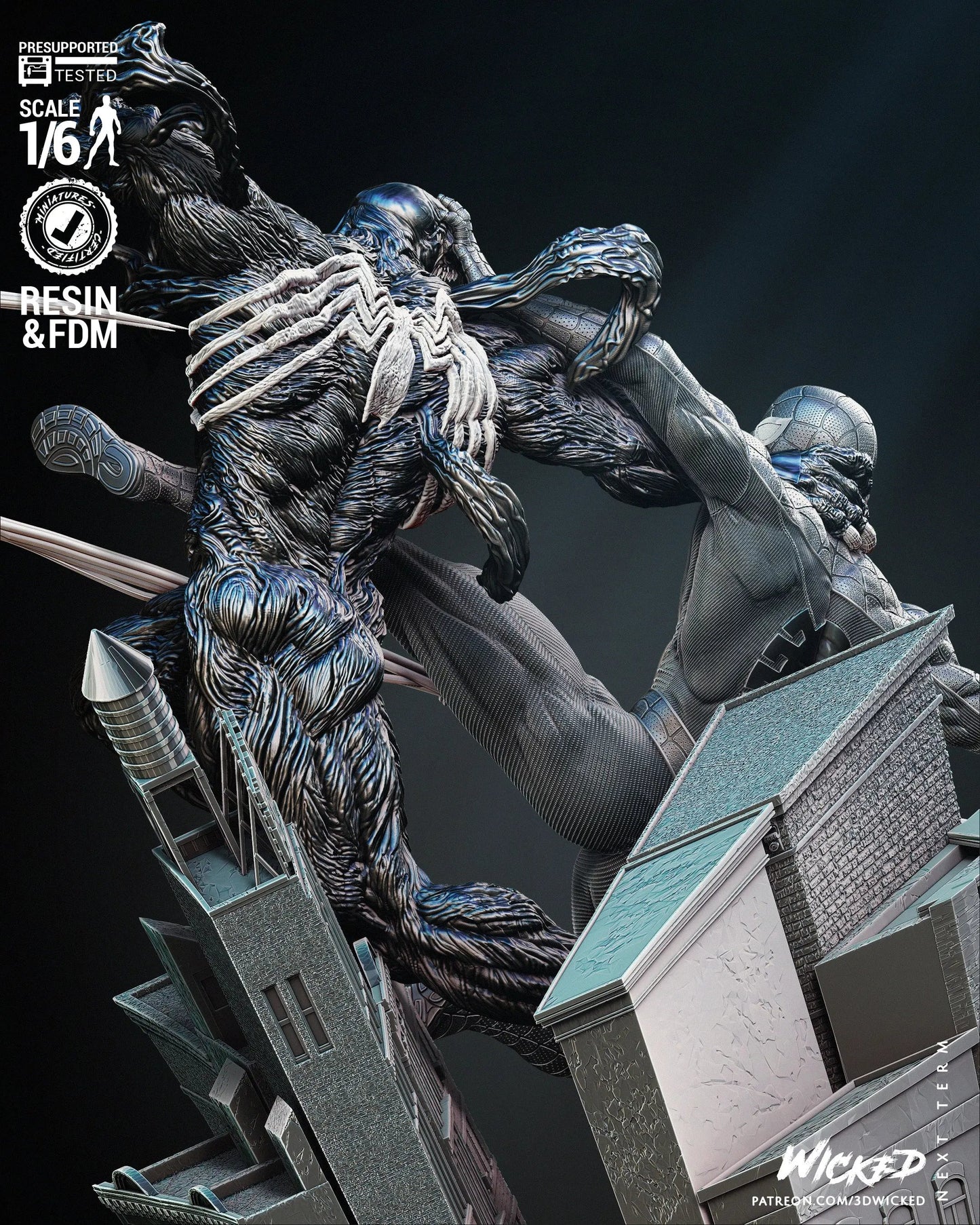 Venom Spiderman Diorama Figure by Wicked 3DHeroFigure