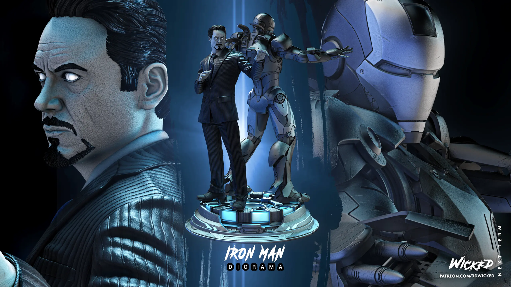 Ironman Tony Stark Diorama Figure by Wicked 3DHeroFigure
