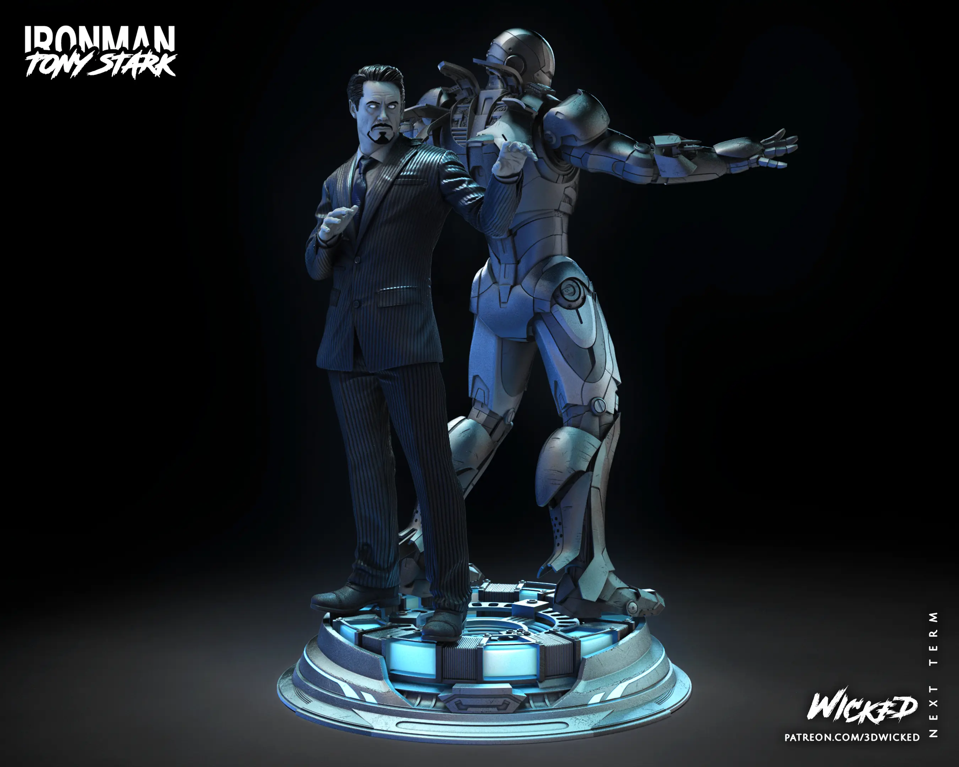 Ironman Tony Stark Diorama Figure by Wicked 3DHeroFigure