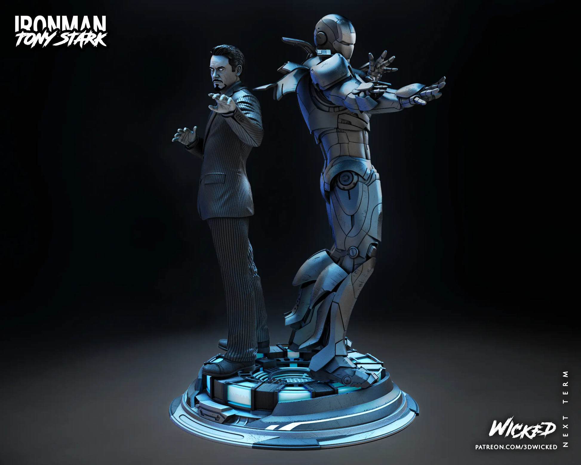 Ironman Tony Stark Diorama Figure by Wicked 3DHeroFigure
