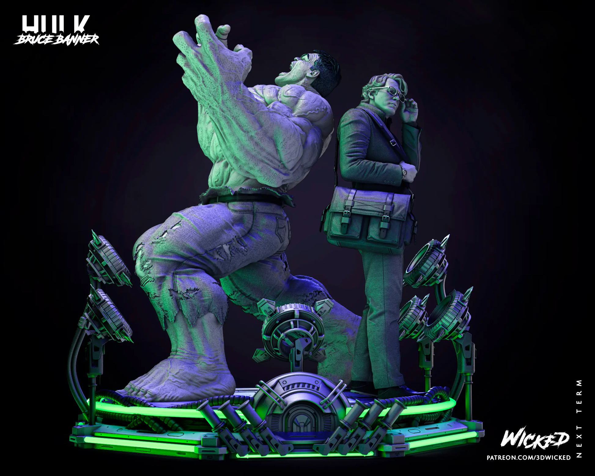 Hulk Bruce Banner Diorama Figure by Wicked 3DHeroFigure