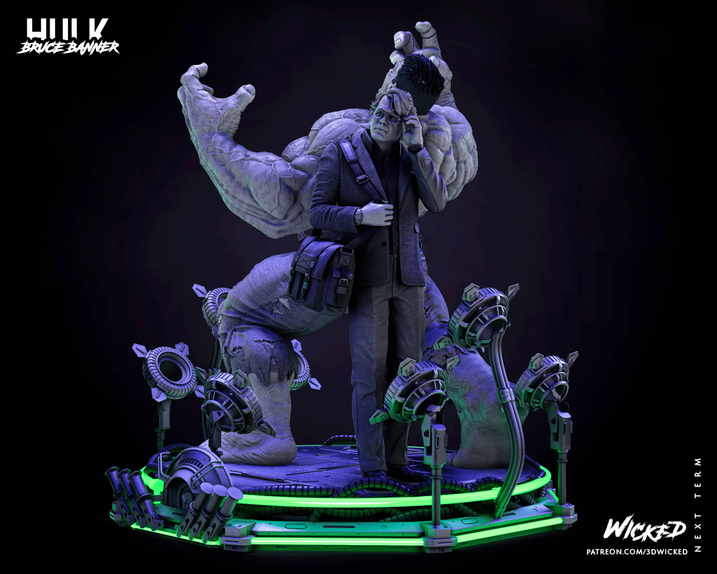 Hulk Bruce Banner Diorama Figure by Wicked 3DHeroFigure