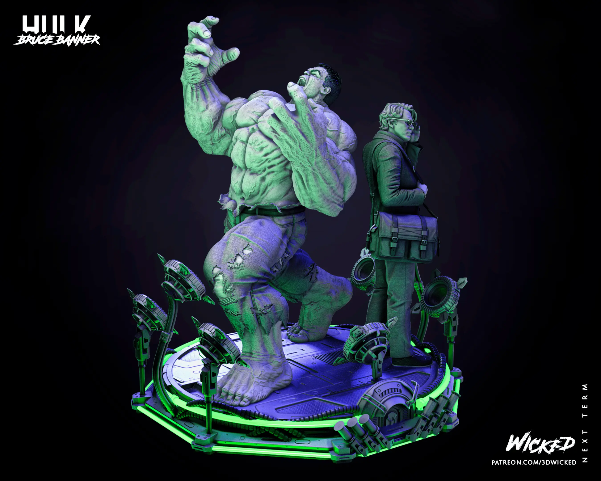 Hulk Bruce Banner Diorama Figure by Wicked 3DHeroFigure