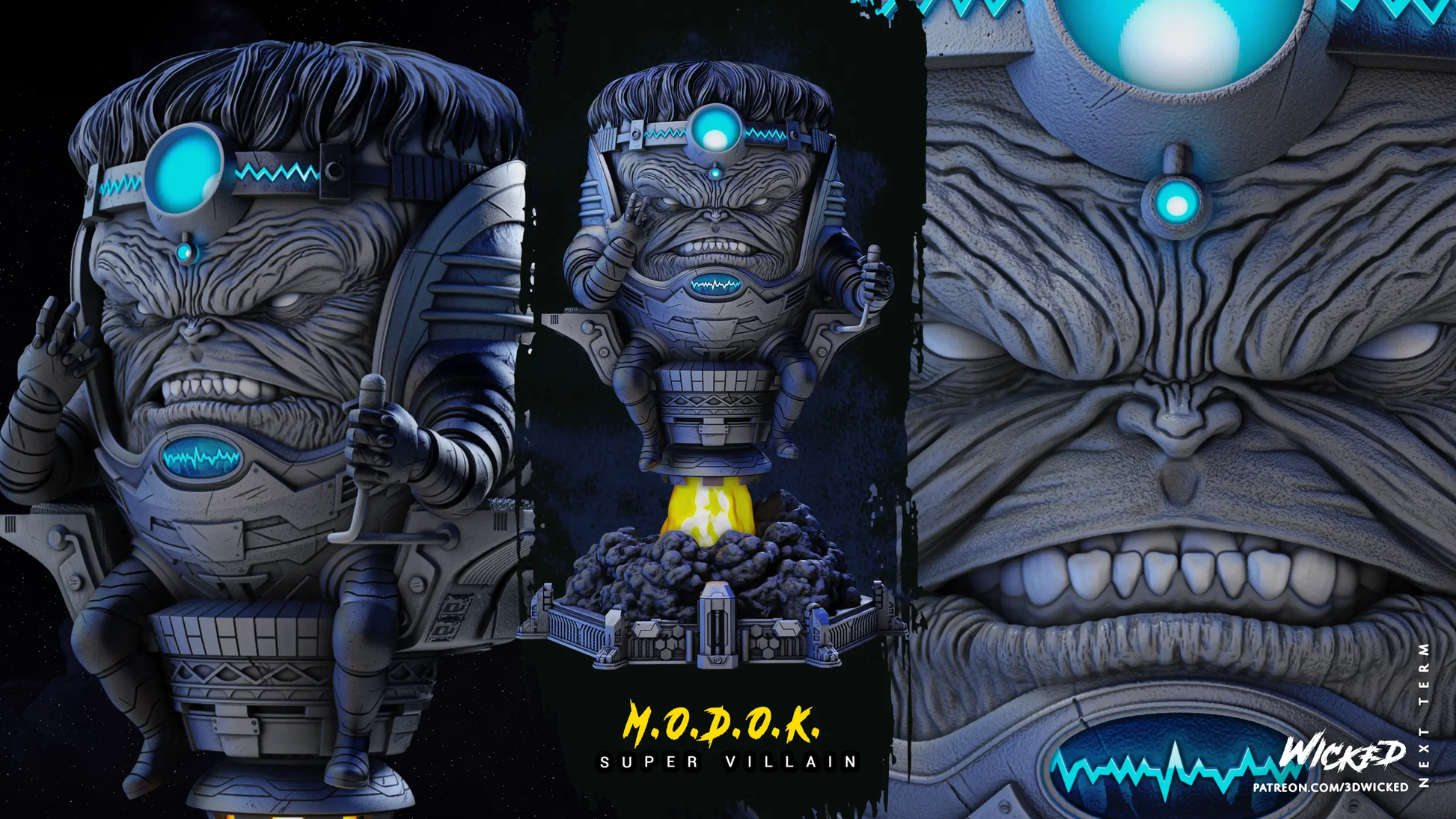 MODOK Figure by Wicked 3DHeroFigure