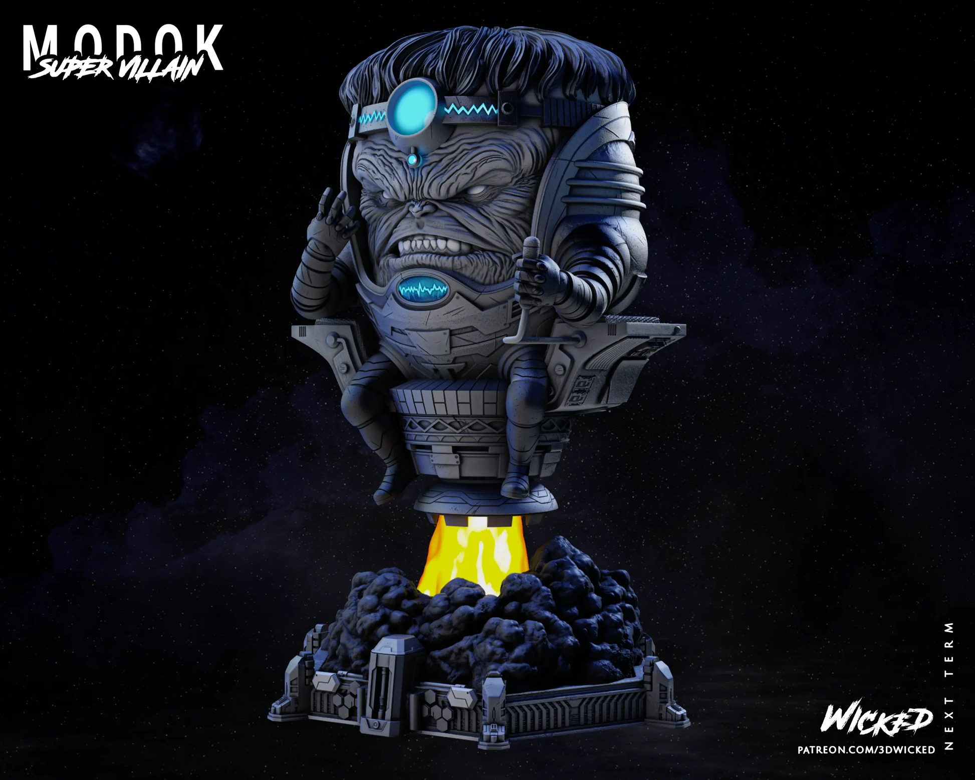 MODOK Figure by Wicked 3DHeroFigure