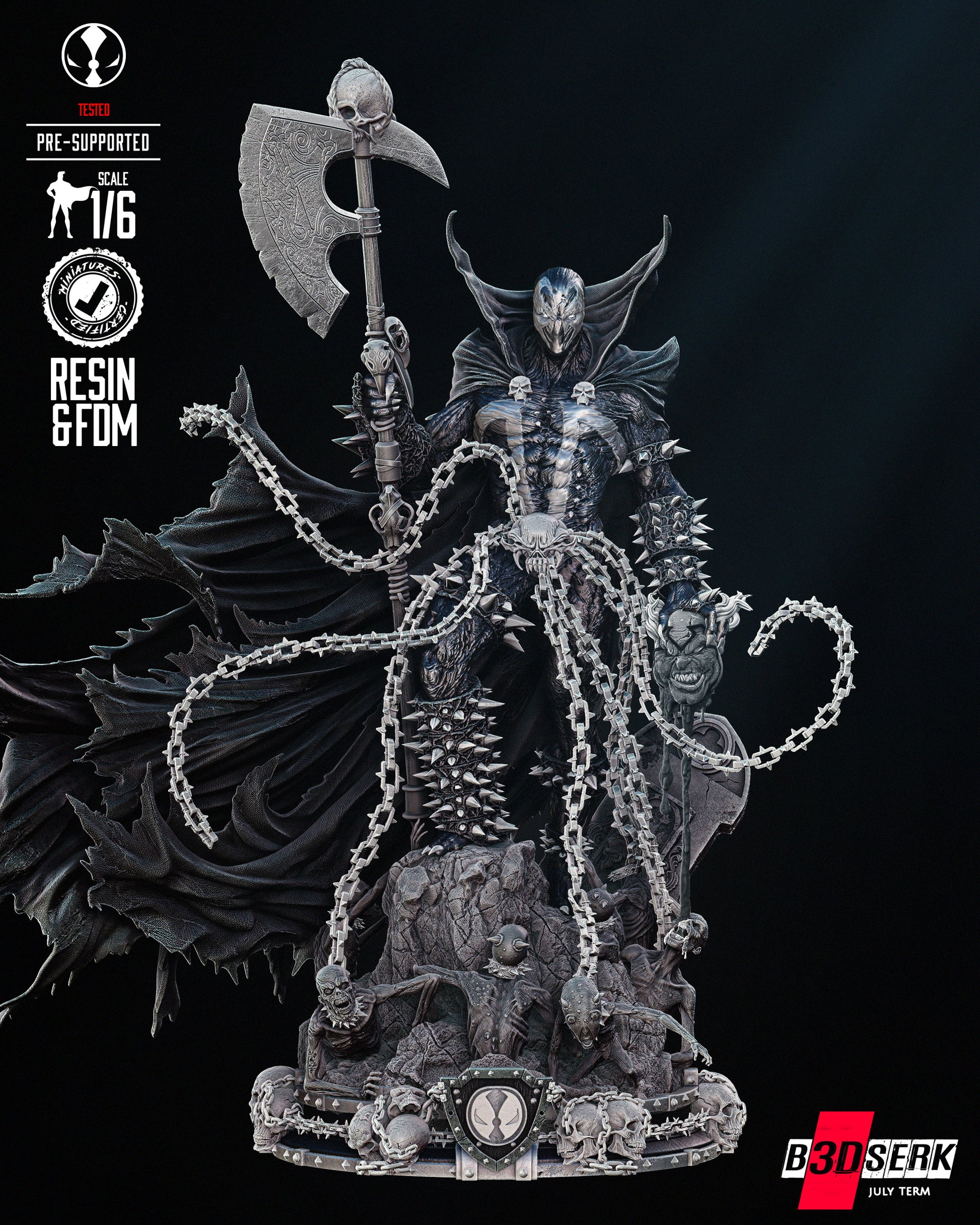 Spawn Figure by B3DSERK – High Quality 3D Collectible Statue 3DHeroFigure