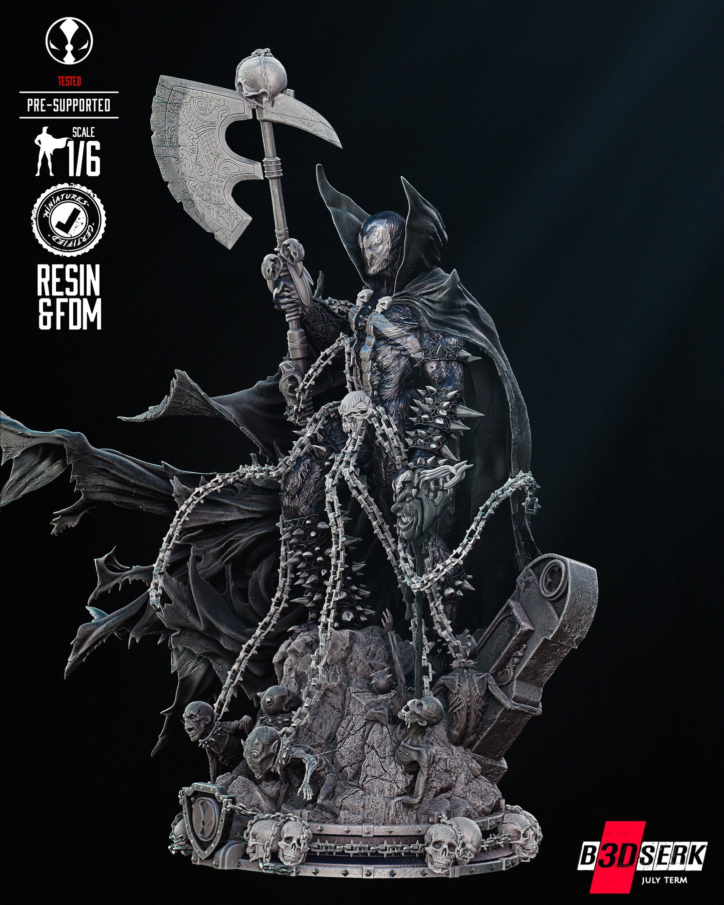 Spawn Figure by B3DSERK – High Quality 3D Collectible Statue 3DHeroFigure