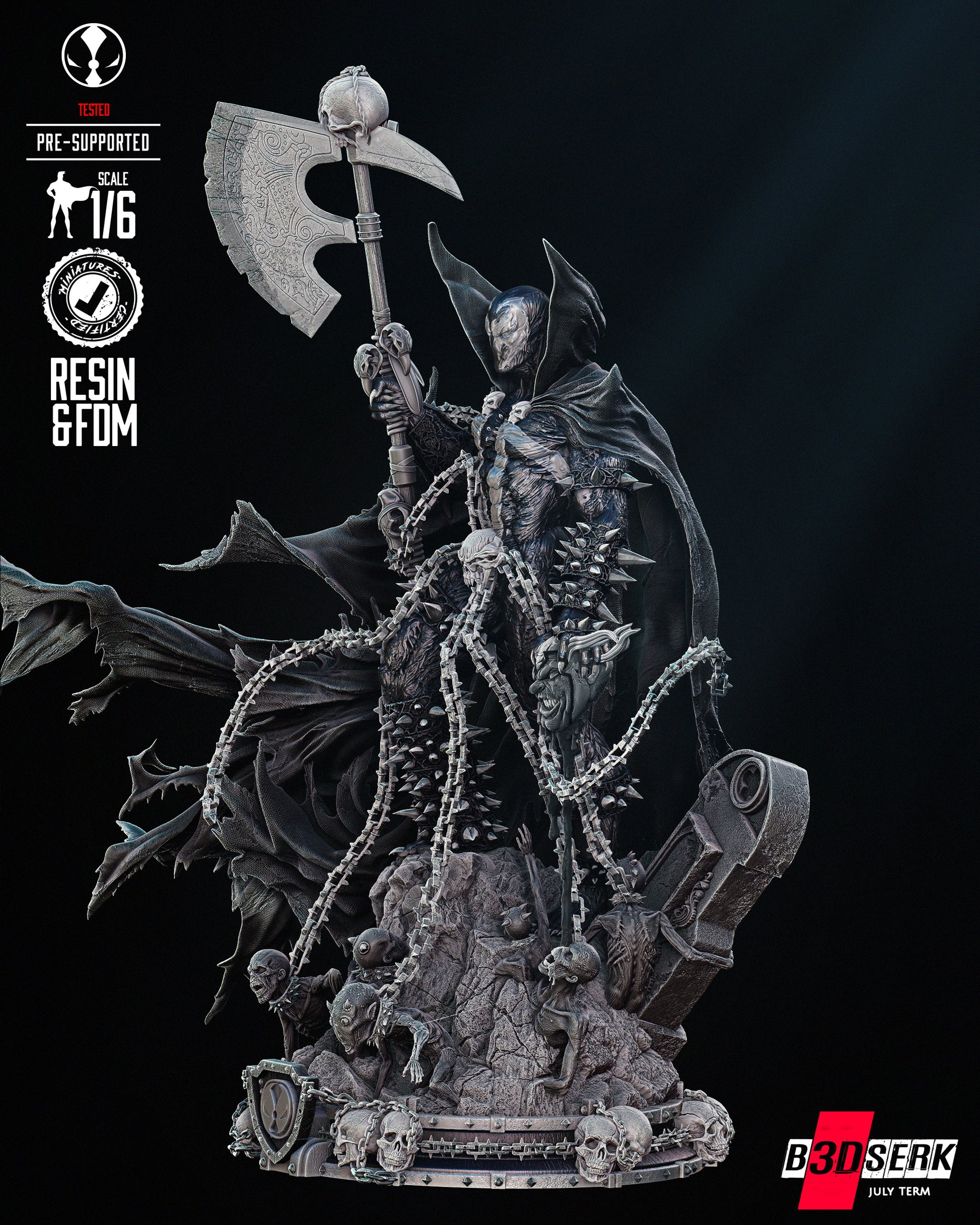 Spawn Figure by B3DSERK – High Quality 3D Collectible Statue 3DHeroFigure