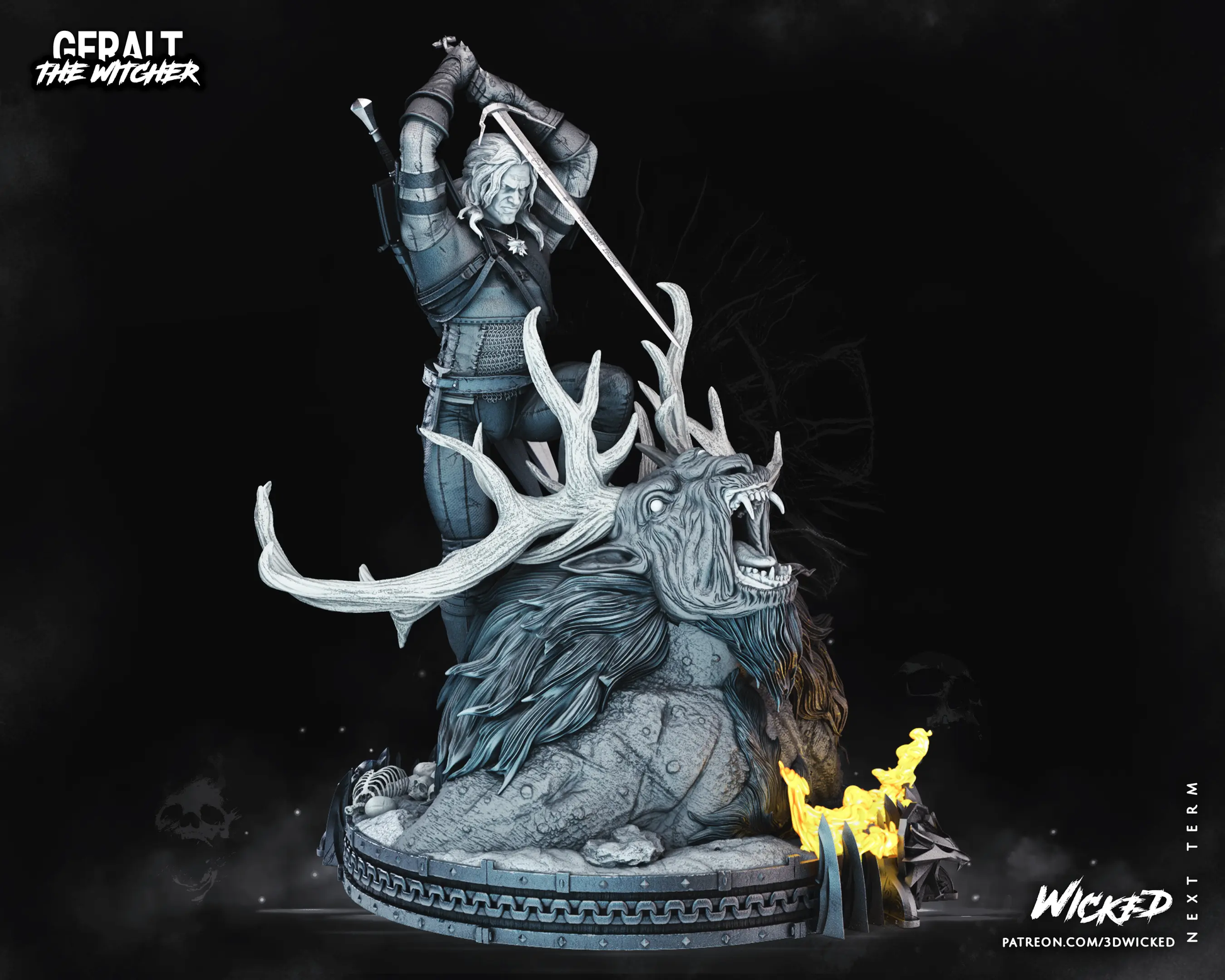 Witcher Diorama Figure by Wicked 3DHeroFigure