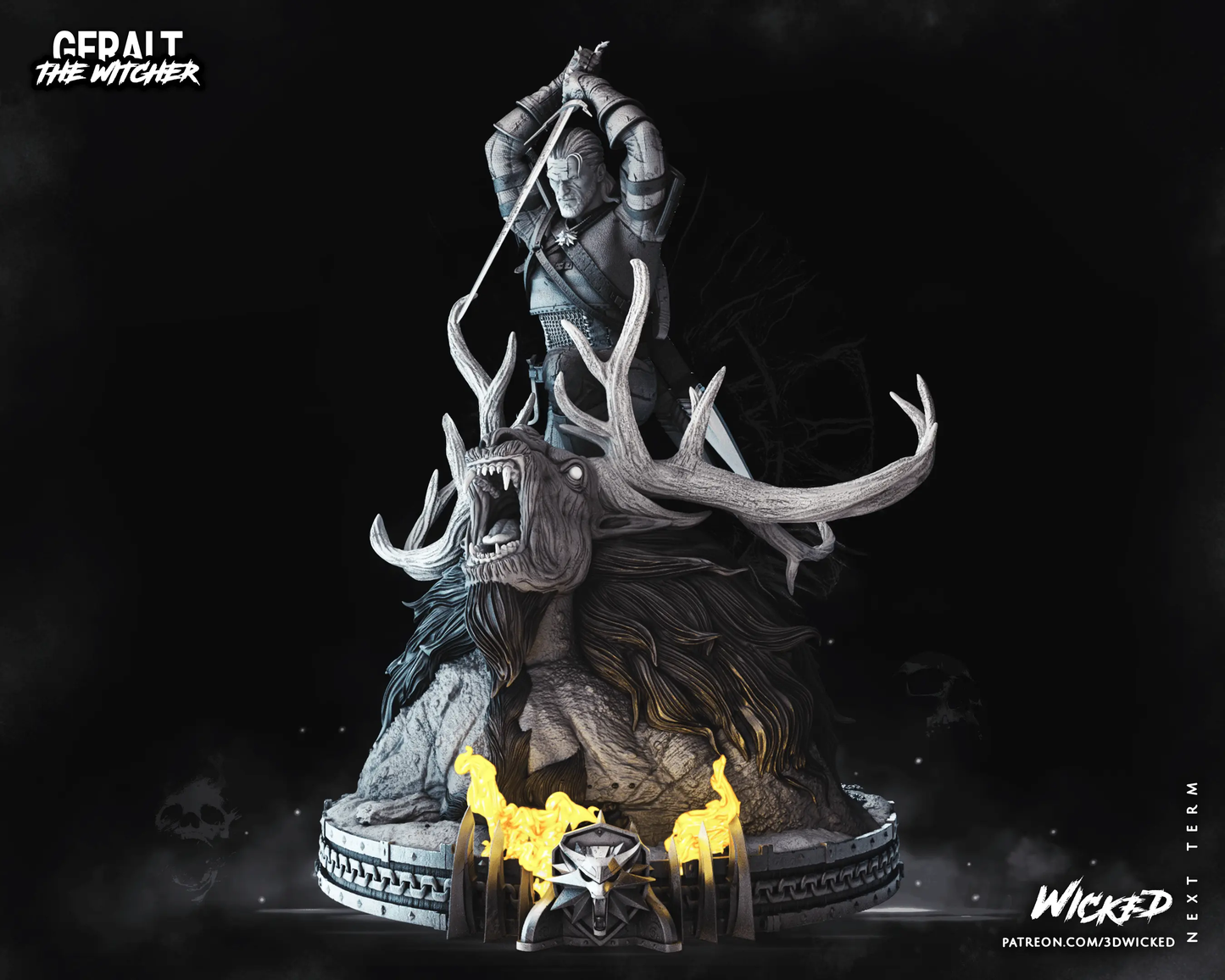 Witcher Diorama Figure by Wicked 3DHeroFigure