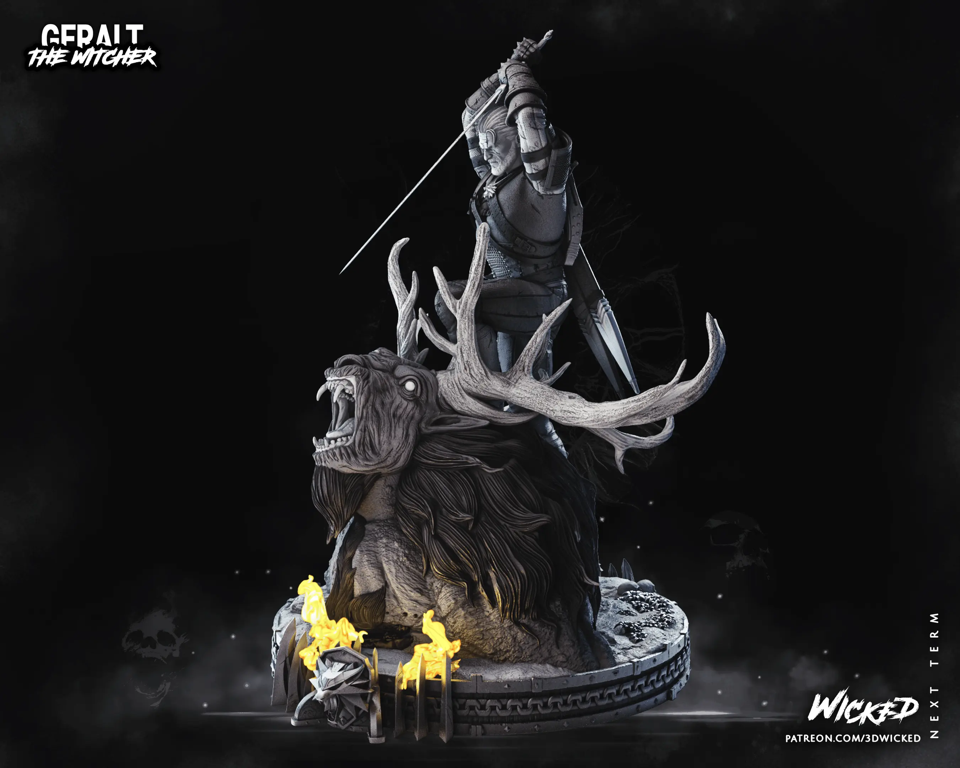 Witcher Diorama Figure by Wicked 3DHeroFigure