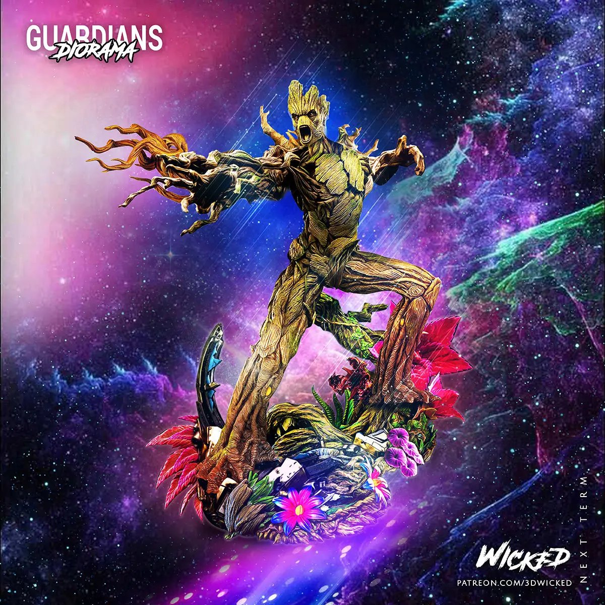 Groot Figure by Wicked 3DHeroFigure