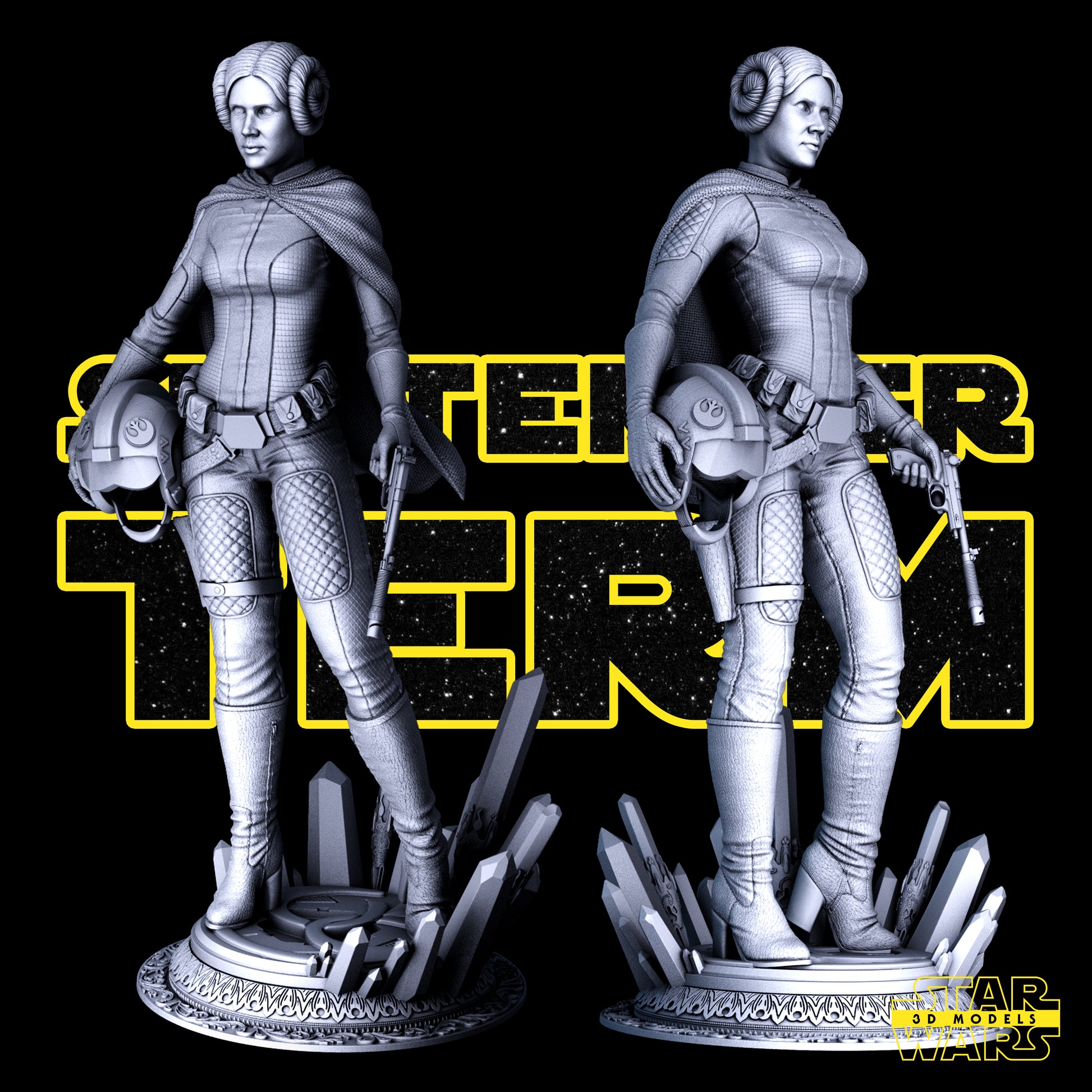 Leia Figure by Star Wars – High Quality 3D Collectible Statue 3DHeroFigure