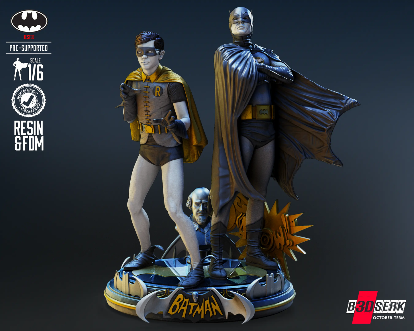 Batman Robin Diorama Figure by B3DSERK 3DHeroFigure